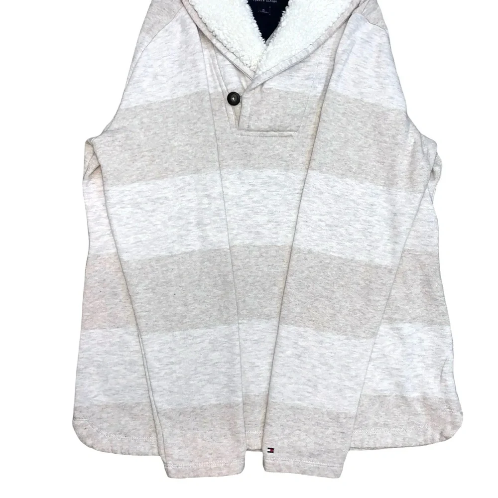 Tommy Hilfiger Stripped Pullover Sweater Medium Collared Spring Layering Casual